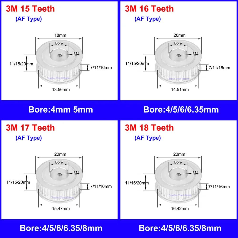 HTD 3M Ÿ̹ Ǯ, 15 -19   Ʈ,    7, 11, 16mm  4, 5, 6/6.35, 8mm, 1 